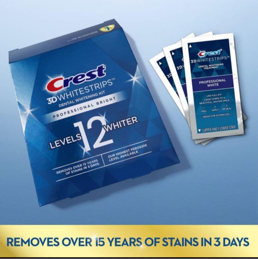 Crest 3D Level 12 Whitestrips Professional Bright (5 packets)